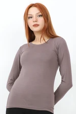 InStyle Long Sleeve Crew Neck Basic Body - Brown