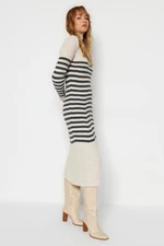 Trendyol Stone Maxi Sweater Striped Dress