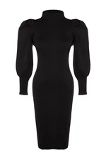 Trendyol Curve Black Sleeve Detailed Sweater Dress
