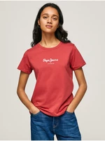 Red Women's T-Shirt Pepe Jeans - Women