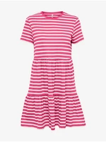 Dark pink ladies striped dress ONLY May - Women