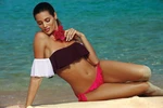 Swim Top Grace Vigneto-Bianco M-488 (4) Eggplant - White