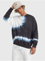 White and black men's patterned sweatshirt Tommy Jeans