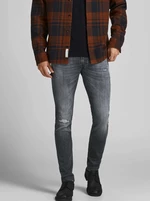 Tmavošedé skinny fit rifle Jack & Jones Iliam