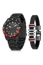 Polo Air Metal Strap Sports Men's Wristwatch Bracelet Combination Black