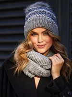 Winter set with dark gray pattern