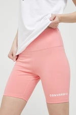 Šortky Converse dámske, fialová farba, jednofarebné, stredne vysoký pás