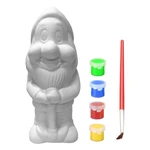 Krasnal ogrodowy DIY z farbami i pędzlem, wys. 21,1 cm
