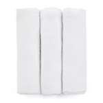 PETITE&MARS Sada plienok bambusová mušelínová 3ks Moussy Total White, 68 x 68 cm
