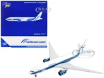 Boeing 777F Commercial Aircraft "AirBridgeCargo" White with Blue Stripes 1/400 Diecast Model Airplane by GeminiJets