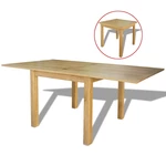 Extendable Table Folding Table Solid Oak For Dinning Room 67"x33.5"x29.5"