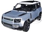 2020 Land Rover Defender Silver Metallic with White Top "NEX Models" 1/26 Diecast Model Car by Welly