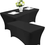 Tablecloth High elasticity Simple Design Smooth Tidy Decoration Desk Cover Desk cloth For wedding Hotel Home Office Part