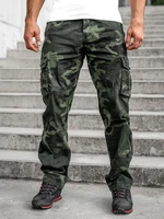 Zelené pánské maskáčové jogger kapsáče Bolf CT8505