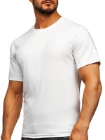 Bílé pánské tričko bez potisku Bolf 192397