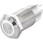 Tlačítko TRU COMPONENTS TC-GQ12-CH-10ZE/J/W/12V/S, 36 V/DC, 1 A, nerezová ocel, 1 ks