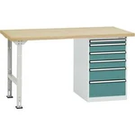 Dílenském COMBI model 2 s masivní deskou, Šxhxv = 1500 x 700 x 840 mm Manuflex TP5089.5021 TP5089.5021