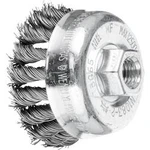 Koňový hrncový kartáč, cezový, 0,5 x 22 mm, tloušťka drátu 65 mm Se závitem M14 PFERD POS TBG 65/M14 ST 0,50, 43305001, 1 ks