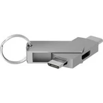 Adaptér USB 2.0 Terratec [1x micro USB zásuvka - 1x microUSB zástrčka, USB-C™ zástrčka] šedá