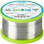 Pájecí cín Felder Löttechnik ISO-Core "Clear" Sn100Ni+, cívka, 0.500 kg, 0.75 mm