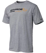 Savage gear triko signature logo t shirt grey melange - m