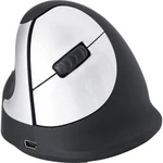 Optická ergonomická myš R-GO Tools RGOHEWLL RGOHEWLL, ergonomická, černá, stříbrná
