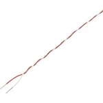 Spojovací drát TRU COMPONENTS SH1998C499, 2 x 0.20 mm², červená, bílá, 20 m