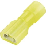 Faston zásuvka Vogt Verbindungstechnik 3967S 6.3 mm x 0.8 mm, 180 °, plná izolace, žlutá, 1 ks