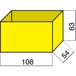 Plastový box na součástky Alutec 624200, 108 x 54 x 63 mm, žlutá