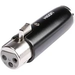 XLR zásuvka / mini XLR zástrčka Hicon HI-X3MX3-FM, adaptér rovný, černá