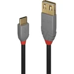 Kabel LINDY LINDY 0,15m USB 2.0 Typ C/A m/f Anthra 36897, 15.00 cm, černá