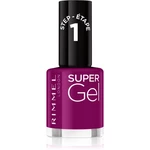 Rimmel Super Gel gelový lak na nehty bez užití UV/LED lampy odstín 025 Urban Purple 12 ml