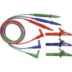 Sada měřicích kabelů zástrčka 4 mm ⇔ měřící hrot Cliff CIH29917, modrá/zelená/červená