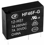Relé do DPS Hongfa HF46F-G/012-HS1, 12 V/DC, 10 A, 1 spínací kontakt, 1 ks