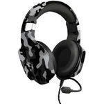 Trust GXT 323K CARUS herní headset na kabel, stereo přes uši, 2x 3,5 mm jack (mic./slu.), jack 3,5 mm, černá/šedá