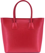 Moderní dámská kožená kabelka Arteddy - červená