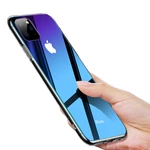 Cafele Gradient Color Tempered Glass + Soft Silicone Edge Protective Case for iPhone 11 Pro Max 6.5 inch