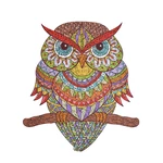 A3/A4/A5 Wooden Color Owl Pattern Puzzle Colorful Mysterious Charming Early Education Puzzle Art Toys Gifts for Children