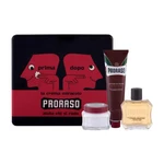 PRORASO Red After Shave Lotion dárková kazeta voda po holení 100 ml + krém na holení 150 ml + krém před holením 100 ml + plechová dóza