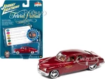 1948 Tucker Torpedo Red Maroon Metallic "Tucker The Man and His Dream" (1988) Movie with Poker Chip (Collector Token) and Game Card "Trivial Pursuit"