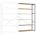 Manuflex RP1443.5012 prístavný modul regálu oddelenia 120 kg (š x v x h) 1470 x 2500 x 600 mm ocel práškovo lakované sve