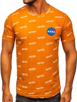 Oranžové pánské tričko s potiskem Bolf 14950