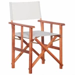 Režisérská židle akáciové dřevo Dekorhome Bílá,Režisérská židle akáciové dřevo Dekorhome Bílá