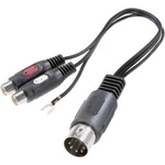 Cinch / konektor DIN audio Y adaptér SpeaKa Professional SP-7870284, černá