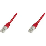 Síťový kabel RJ45 Digitus DK-1511-050/R, CAT 5e, U/UTP, 5.00 m, červená