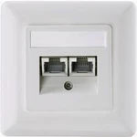Datová zásuvka Setec CAT 6, 2port., perlově bílá
