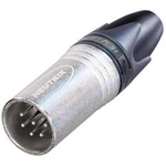 XLR kabelová zástrčka Neutrik NC6MXX, rovná, 6pól., 3,5 - 8 mm, stříbrná