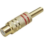 Cinch konektor BKL Electronic 0101102 spojka, rovná, pólů 2, červená, 1 ks, mono