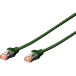 Síťový kabel RJ45 Digitus DK-1644-050/G, CAT 6, S/FTP, 5.00 m, zelená