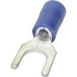 Vidlicové kabelové oko TRU COMPONENTS 1582984, Ø otvoru 3.70 mm, modrá, 1 ks
